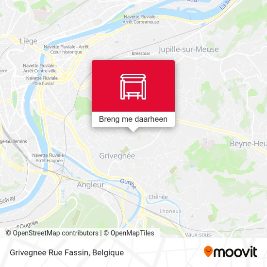 Grivegnee Rue Fassin kaart