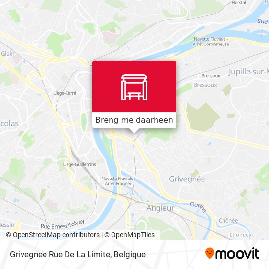 Grivegnee Rue De La Limite kaart