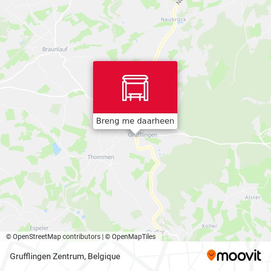 Grufflingen Zentrum kaart