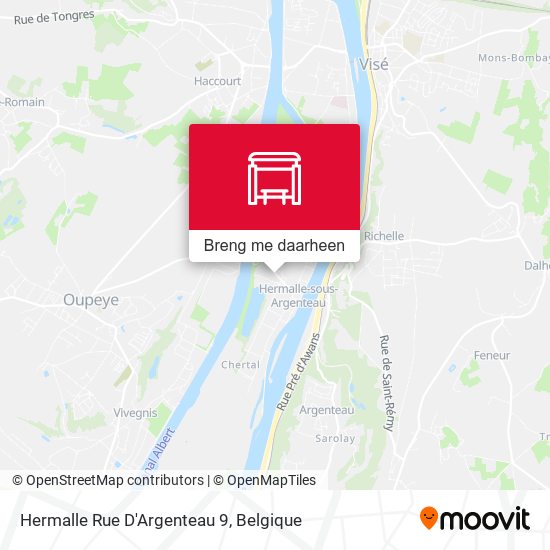 Hermalle Rue D'Argenteau 9 kaart