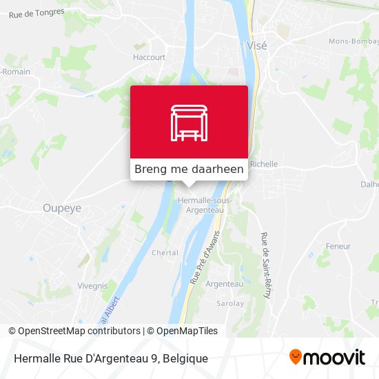 Hermalle Rue D'Argenteau 9 kaart