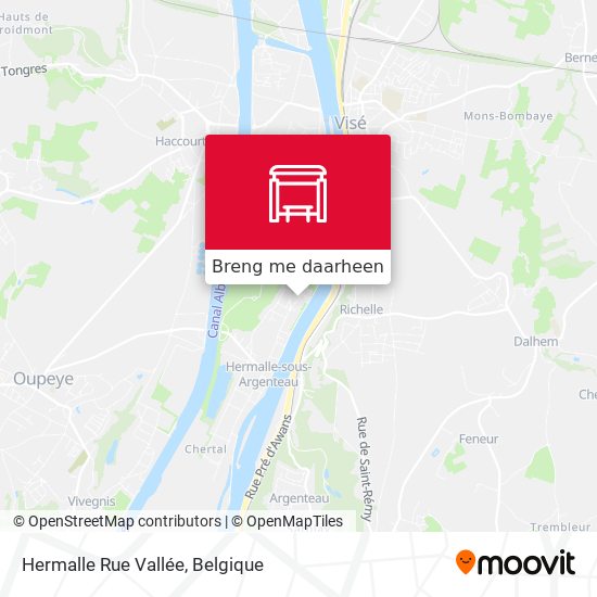 Hermalle Rue Vallée kaart