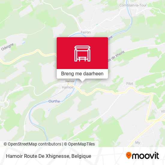 Hamoir Route De Xhignesse kaart