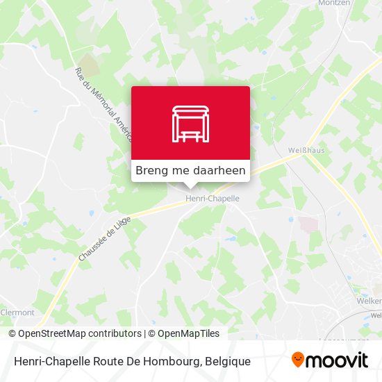 Henri-Chapelle Route De Hombourg kaart