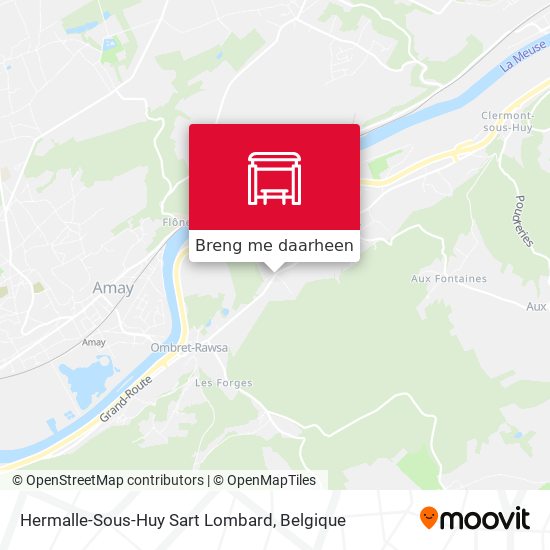 Hermalle-Sous-Huy Sart Lombard kaart
