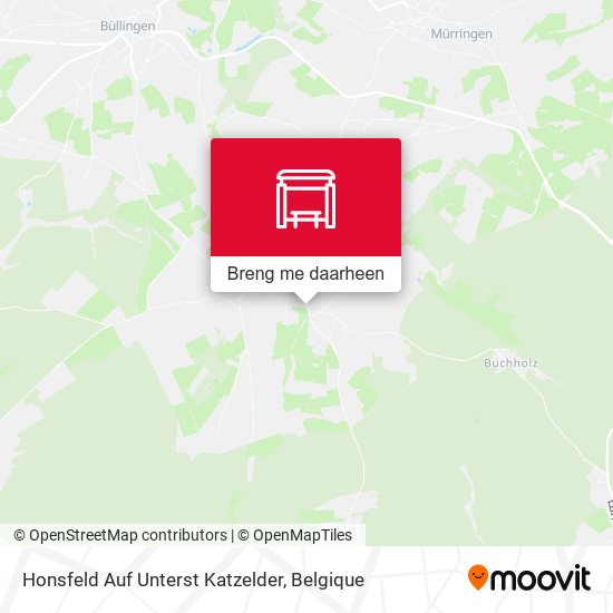 Honsfeld Auf Unterst Katzelder kaart