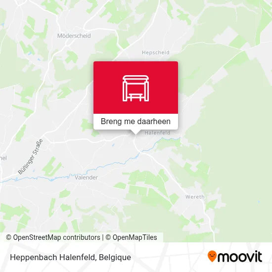 Heppenbach Halenfeld kaart