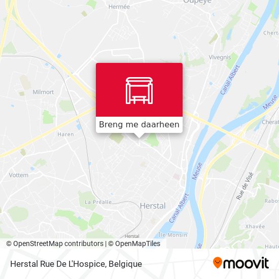 Herstal Rue De L'Hospice kaart