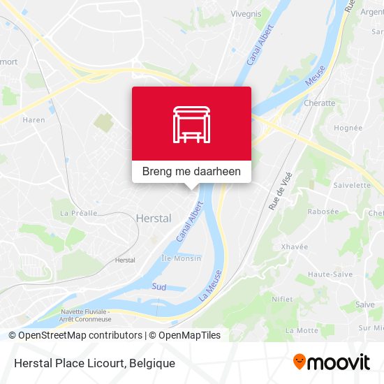 Herstal Place Licourt kaart
