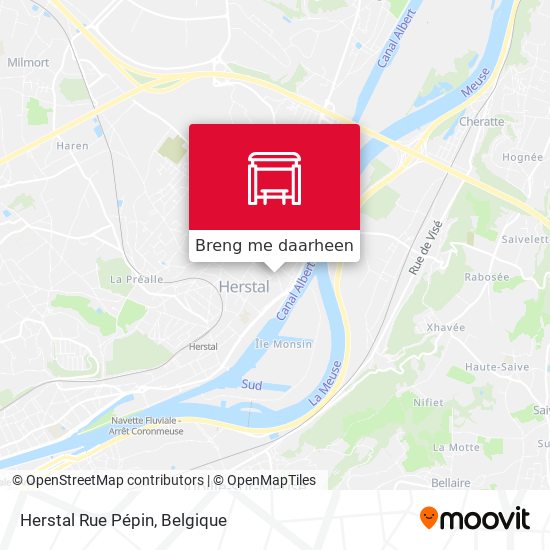 Herstal Rue Pépin kaart