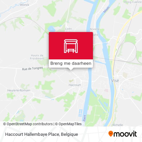 Haccourt Hallembaye Place kaart