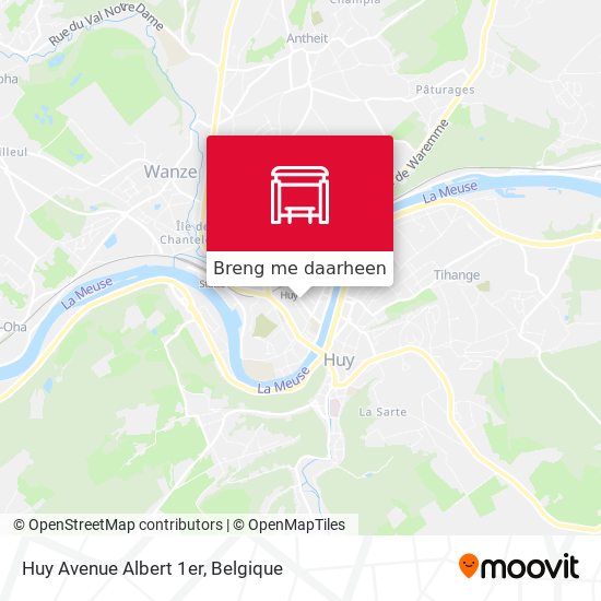 Huy Avenue Albert 1er kaart