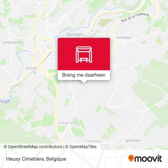 Heusy Cimetière kaart