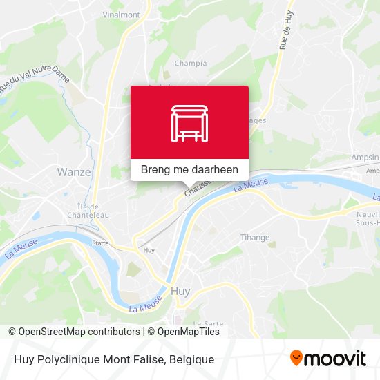 Huy Polyclinique Mont Falise kaart