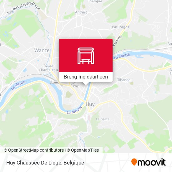 Huy Chaussée De Liège kaart