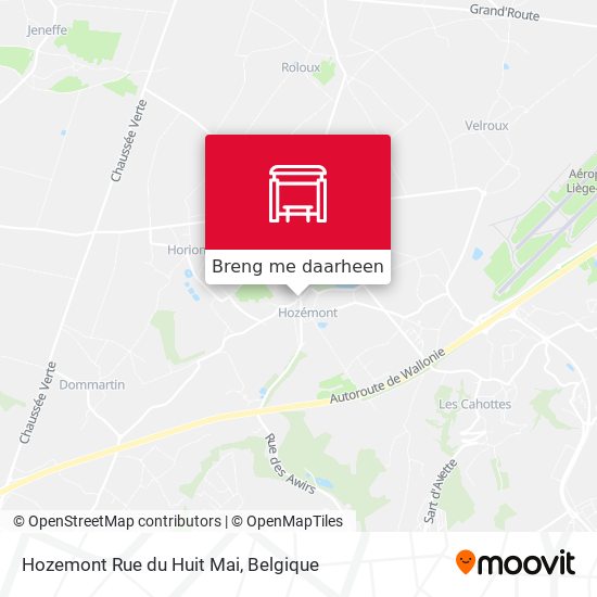 Hozemont Rue du Huit Mai kaart