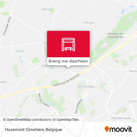 Hozemont Cimetière kaart