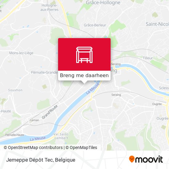 Jemeppe Dépôt Tec kaart