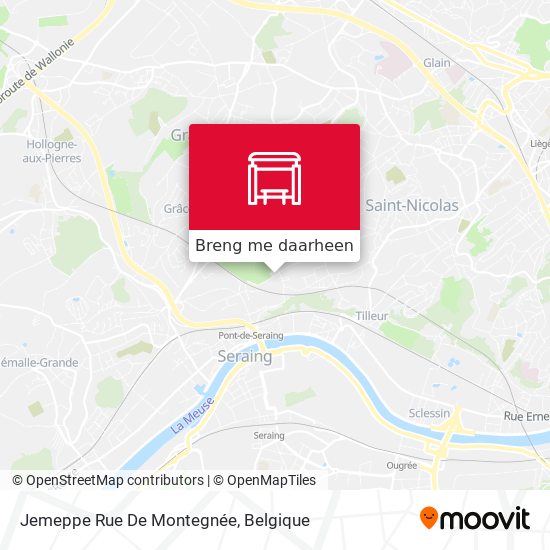 Jemeppe Rue De Montegnée kaart