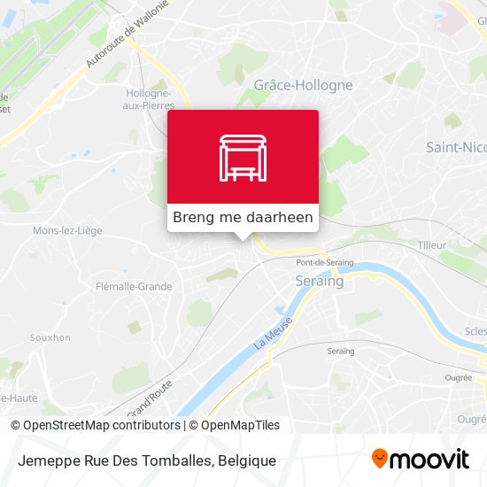 Jemeppe Rue Des Tomballes kaart