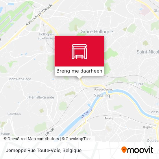 Jemeppe Rue Toute-Voie kaart