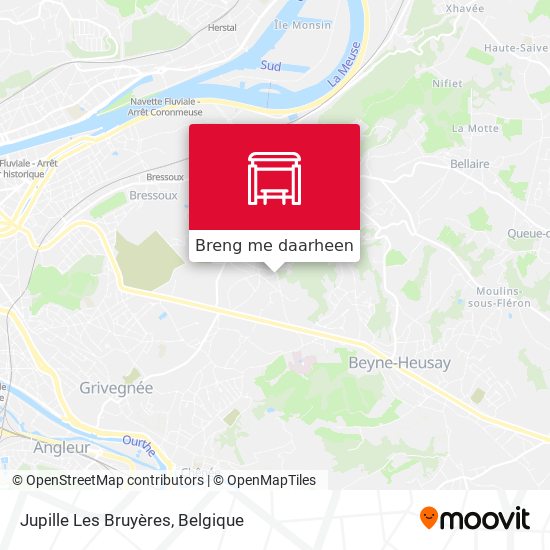 Jupille Les Bruyères kaart