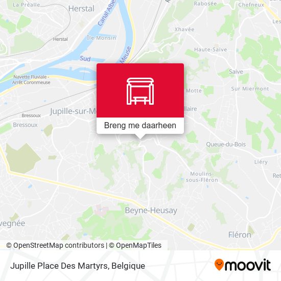 Jupille Place Des Martyrs kaart