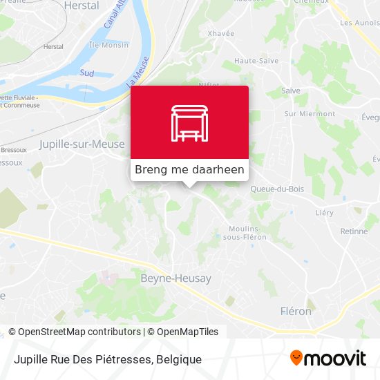 Jupille Rue Des Piétresses kaart