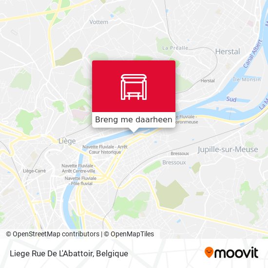 Liege Rue De L'Abattoir kaart