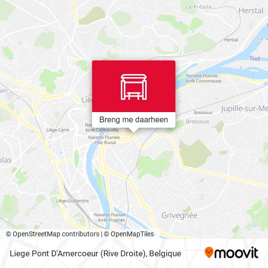Liege Pont D'Amercoeur (Rive Droite) kaart