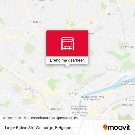 Liege Eglise Ste-Walburge kaart