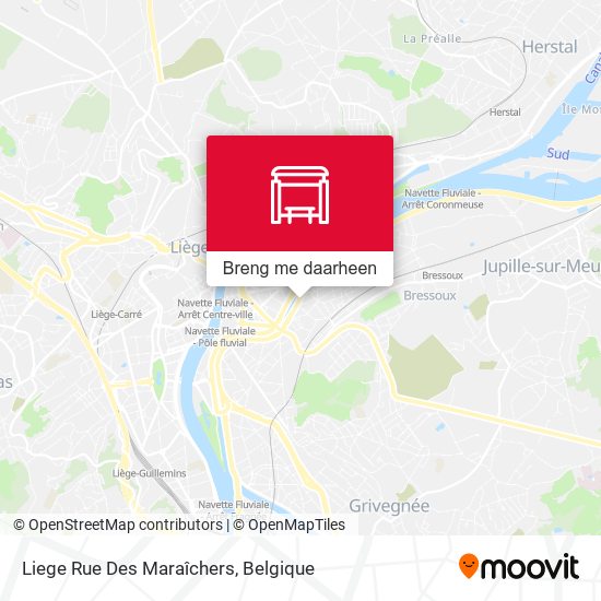 Liege Rue Des Maraîchers kaart