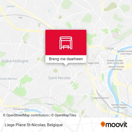 Liege Place St-Nicolas kaart