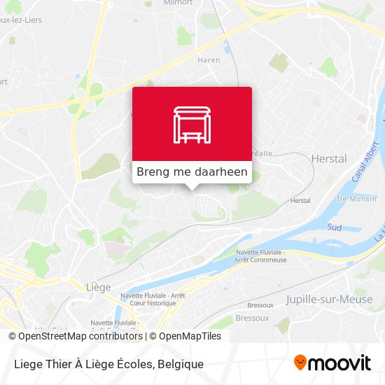 Liege Thier À Liège Écoles kaart