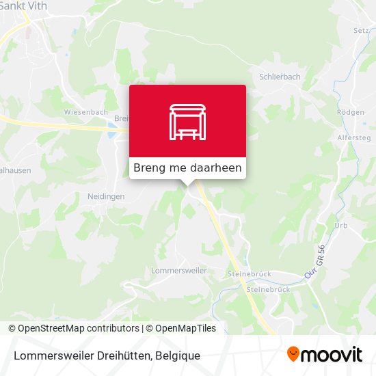 Lommersweiler Dreihütten kaart