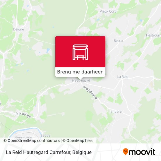 La Reid Hautregard Carrefour kaart