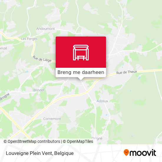 Louveigne Plein Vent kaart