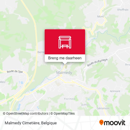 Malmedy Cimetière kaart