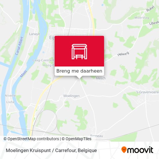 Moelingen Kruispunt / Carrefour kaart