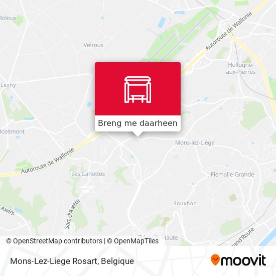 Mons-Lez-Liege Rosart kaart