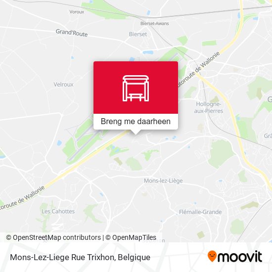 Mons-Lez-Liege Rue Trixhon kaart