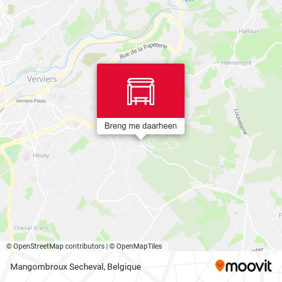 Mangombroux Secheval kaart