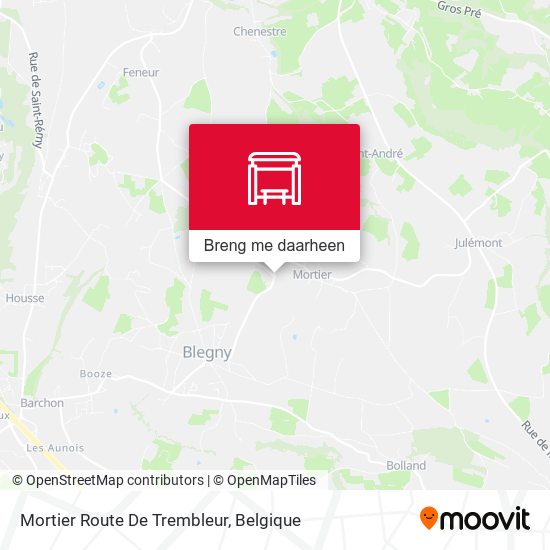 Mortier Route De Trembleur kaart