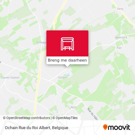 Ochain Rue du Roi Albert kaart