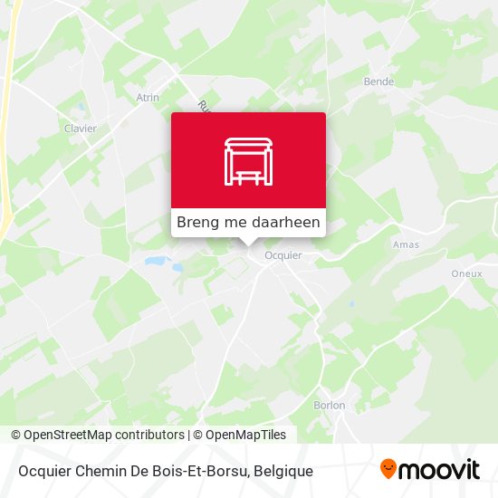 Ocquier Chemin De Bois-Et-Borsu kaart