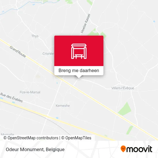Odeur Monument kaart