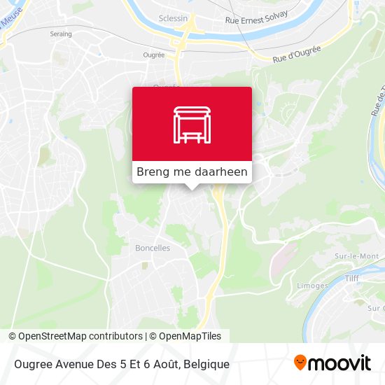 Ougree Avenue Des 5 Et 6 Août kaart