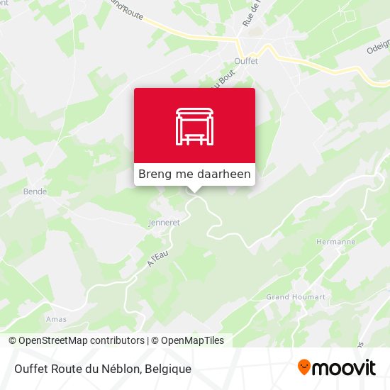 Ouffet Route du Néblon kaart