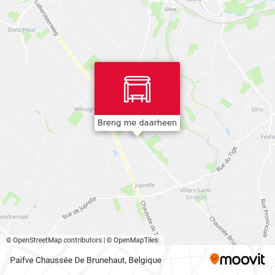 Paifve Chaussée De Brunehaut kaart