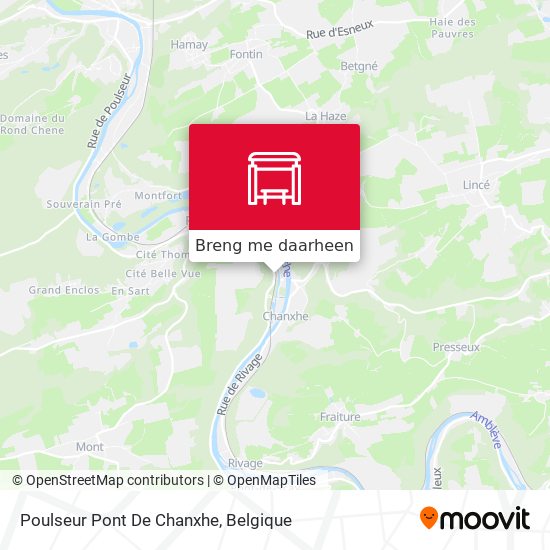 Poulseur Pont De Chanxhe kaart